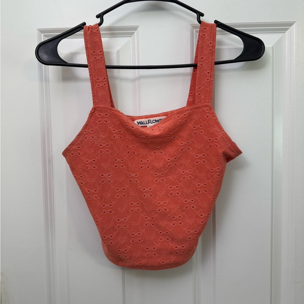 NWOT Wallflower Pink Ribbed Fitted Tank Top